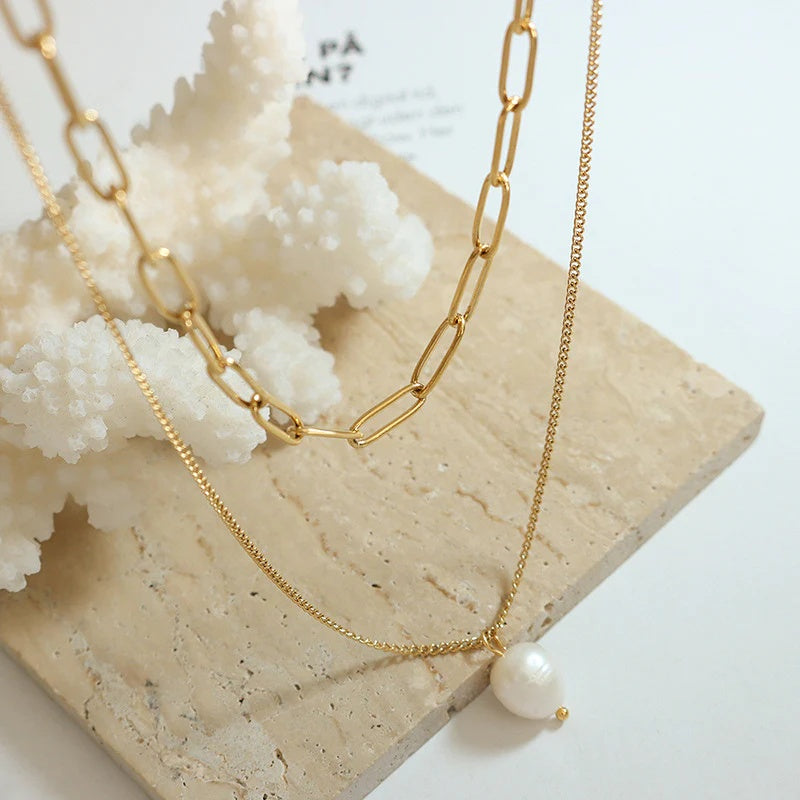 Aurielle Layered Pearl Necklace
