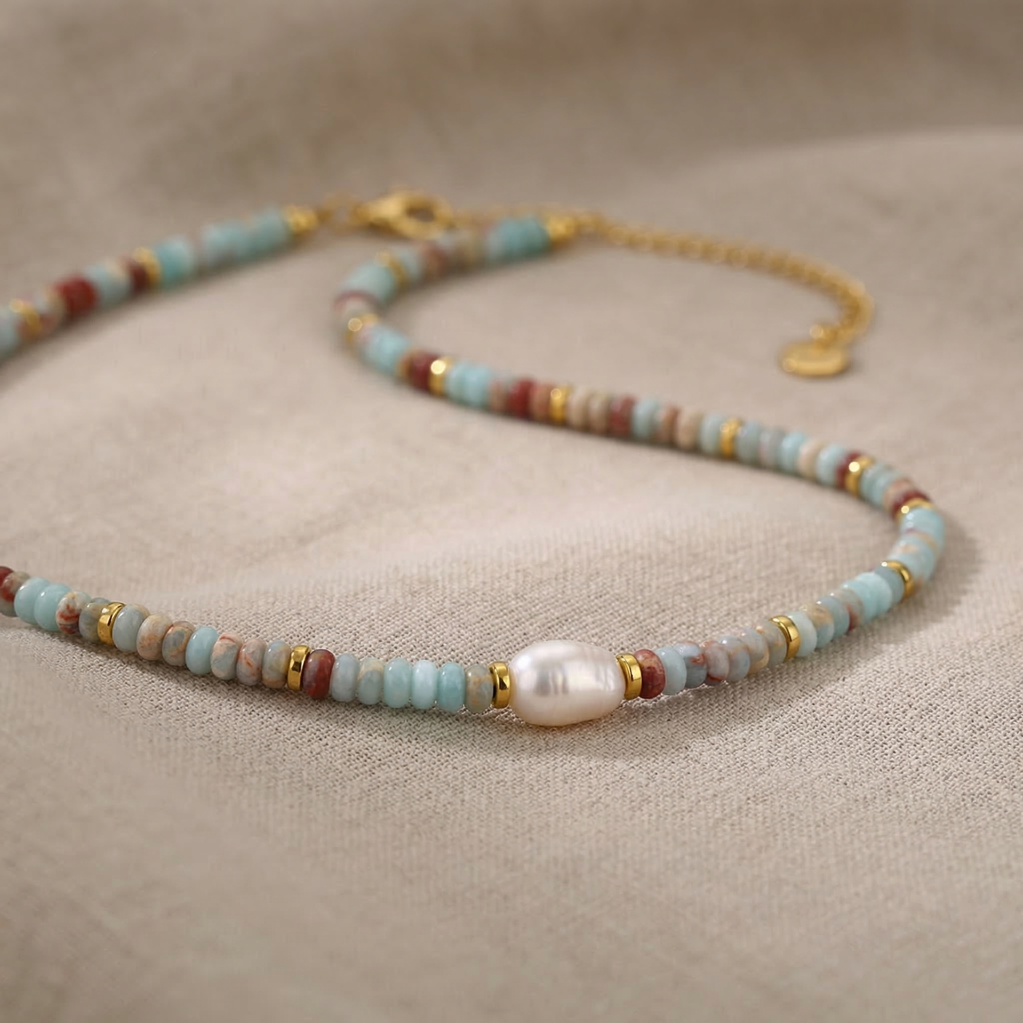 Aurelia Baroque Pearl Beaded Necklace