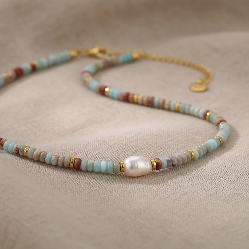 Aurelia Baroque Pearl Beaded Necklace