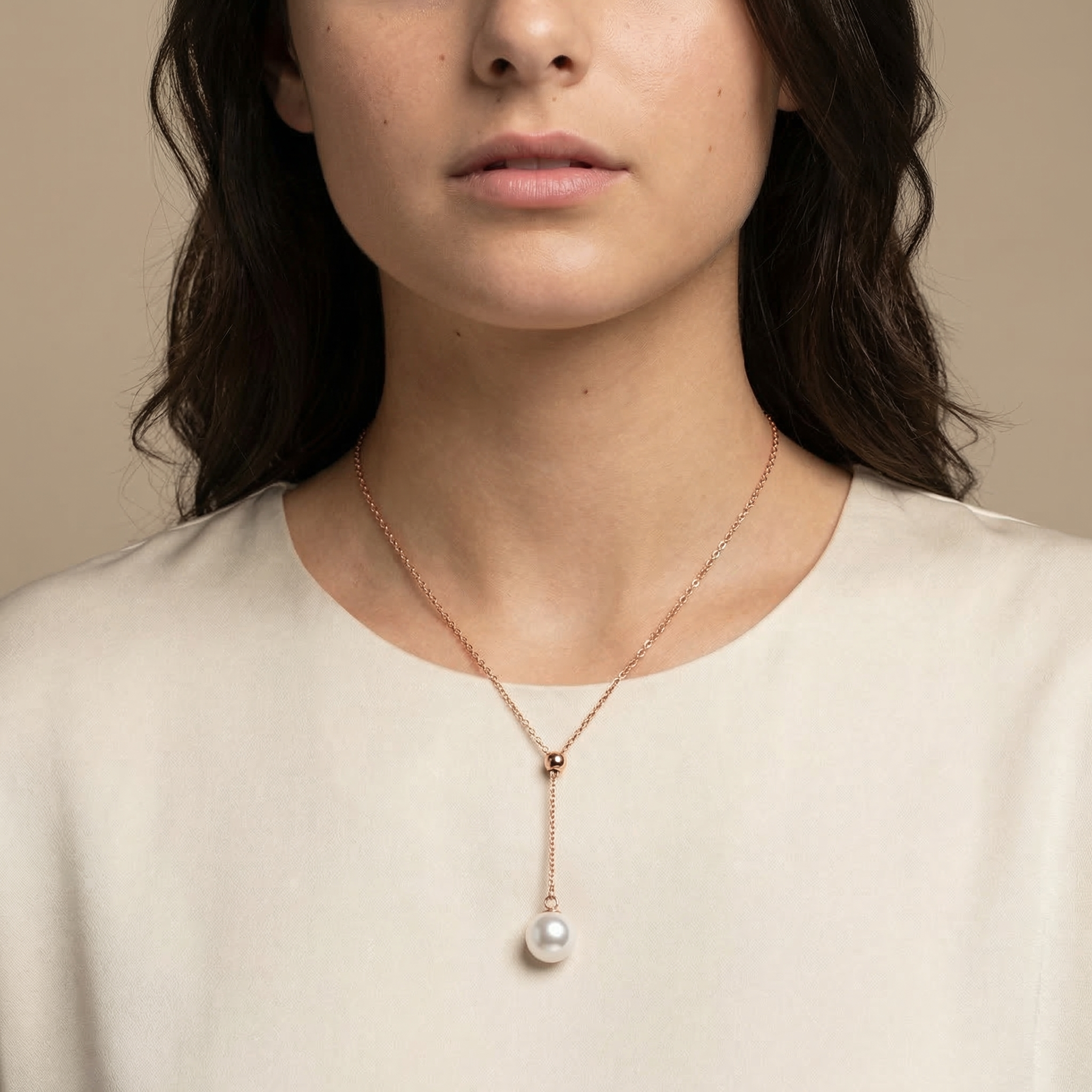 Sérine Pearl Drop Necklace